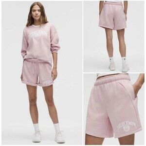 NWT Lululemon Scuba Mid-Rise Oversized Short 7" *Graphic Pink Haze Womens Small